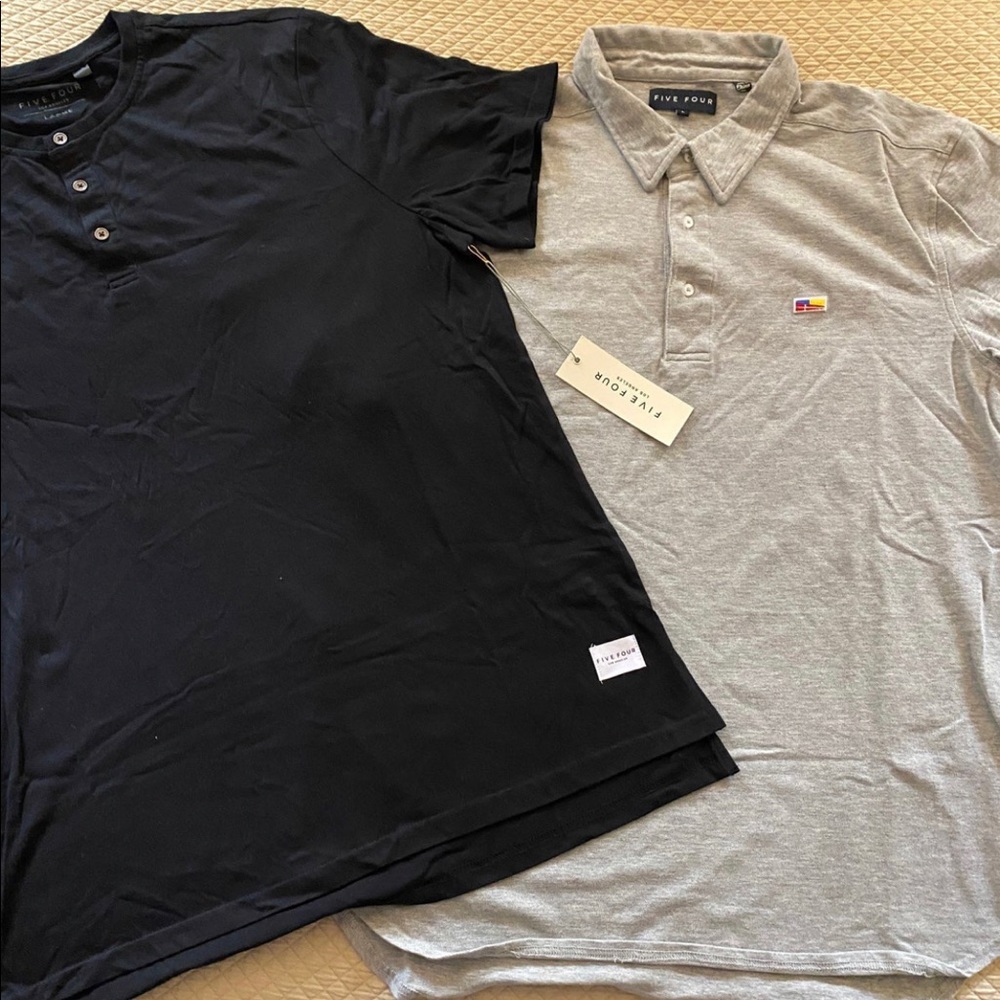 NWT Bundle of 2 Men's Large Five Four Short Sleeve Shirts